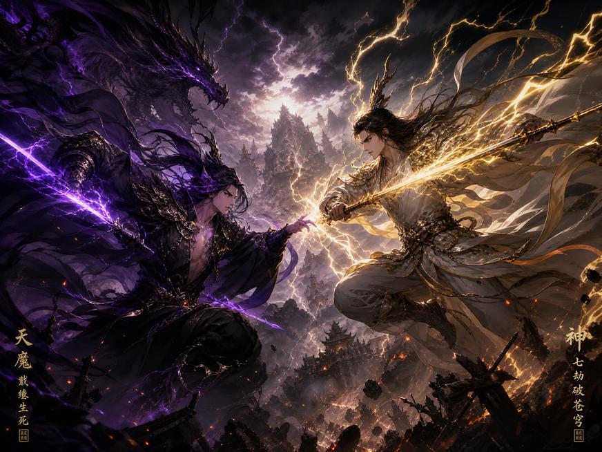 抖音风动漫-天魔决战玄幻动漫